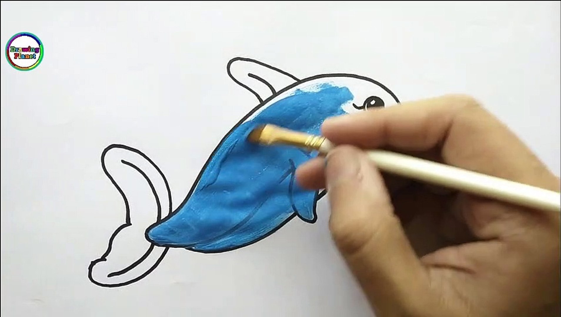 How To Draw A Dolphin Step By Step Dolphin Drawing Easy Fish Drawing For  Beginners - video Dailymotion