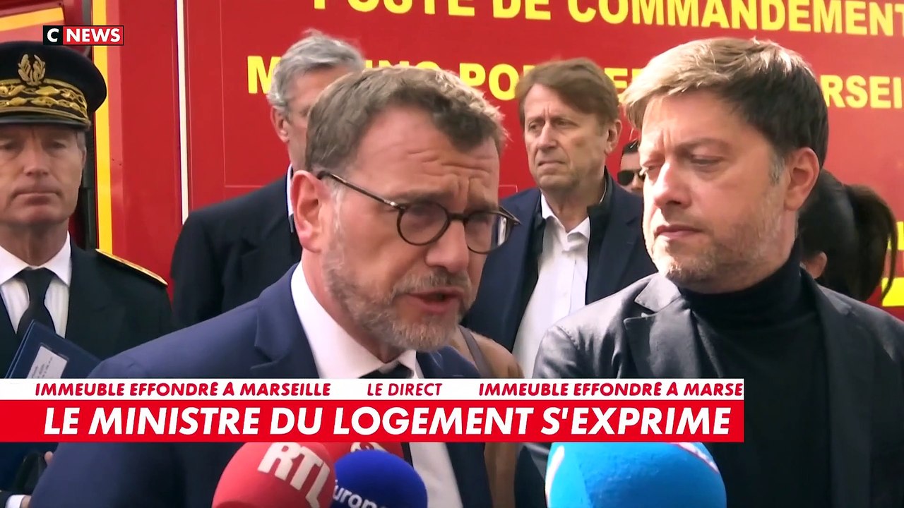 Explosion à Marseille - Regardez les déclarations du ministre délégué chargé du Logement Olivier Klein qui s'est rendu sur place : «C'est une situation extrêmement dramatique»
