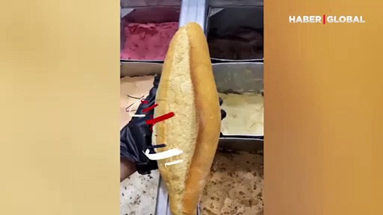 Görenler inanamadı: Şimdi de ekmek arası dondurma çıktı
