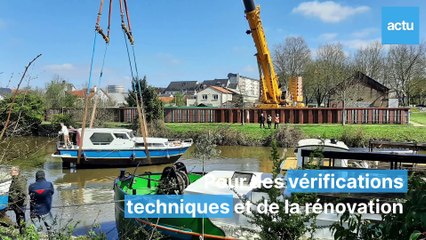 Péniches et bateaux retrouvent les flots au Mans