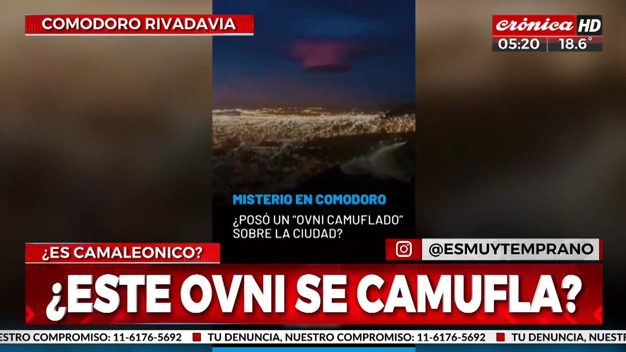¿OVNI camuflado se posó sobre Comodoro Rivadavia?