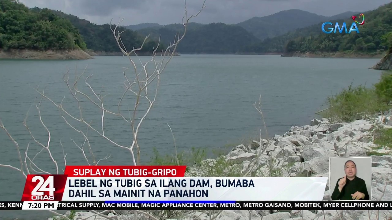 Lebel ng tubig sa ilang dam, bumaba dahil sa mainit na panahon | 24 Oras