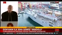 Son dakika... Dünyanın ilk SİHA gemisi göreve hazır; TCG Anadolu TSK envanterinde! Erdoğan: Sirkeci Limanı'nda halkımıza ziyarete açacağız