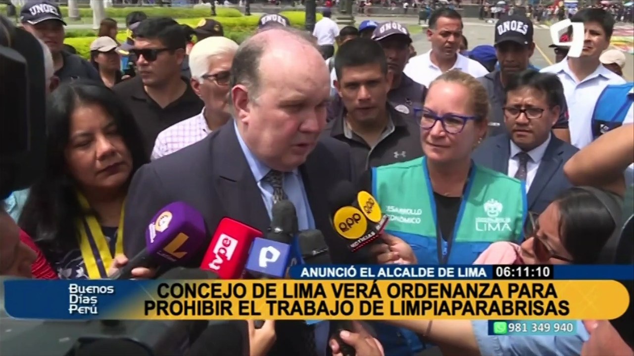Rafael López Aliaga: Consejo de Lima verá propuesta para prohibir a limpiaparabrisas