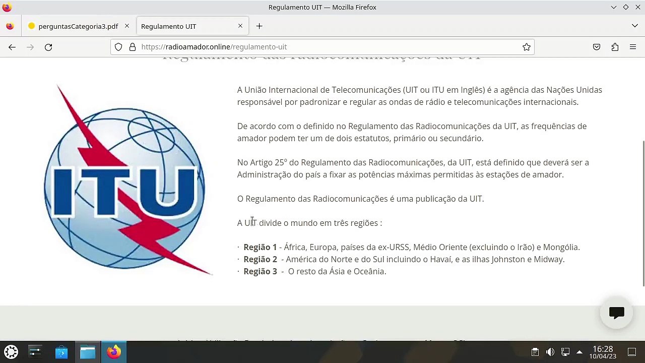 Preparação para o exame de radioamador de categoria 3 - Parte 3