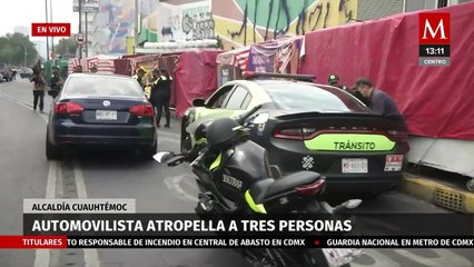 Automovilista atropella a tres personas en Eje Central