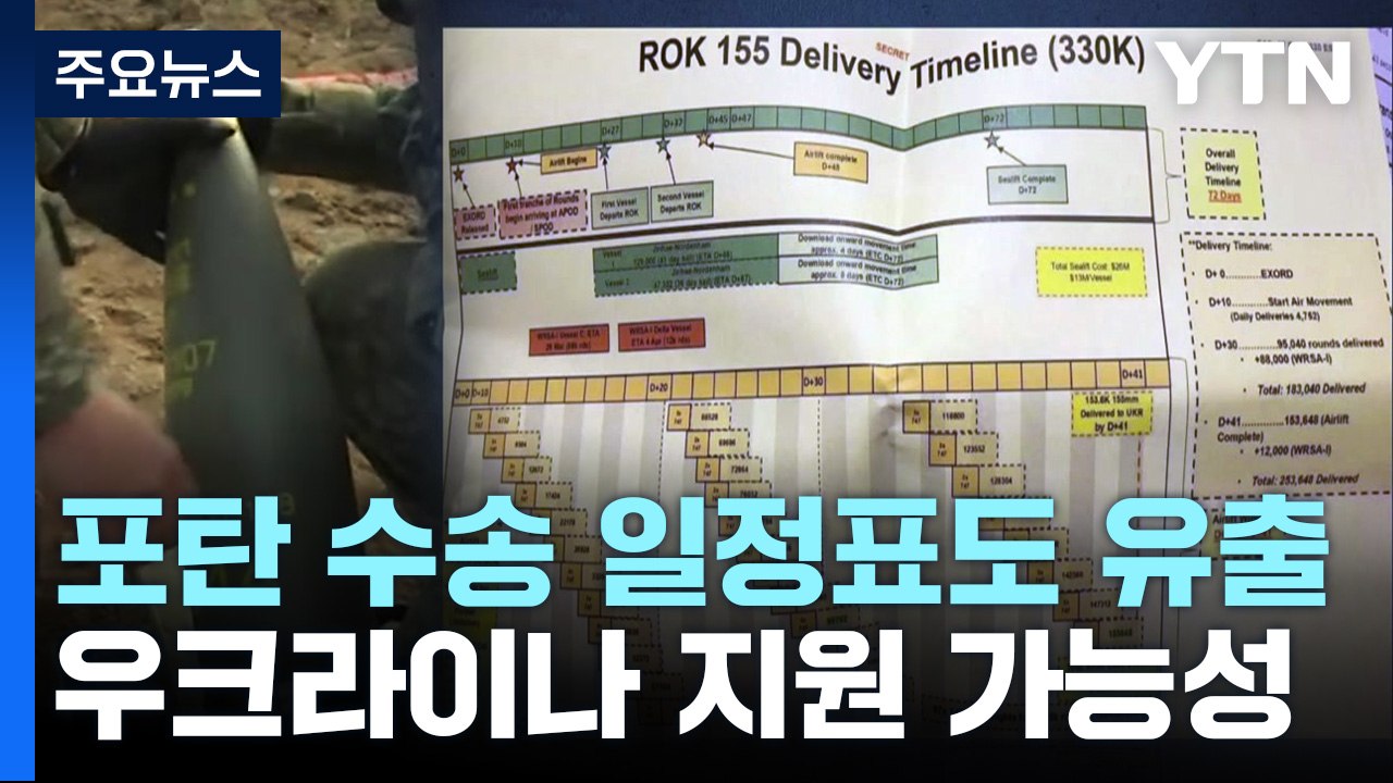 한국 포탄수송 일정표도 유출...백악관 "변명 여지 없어" / YTN
