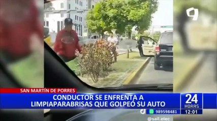 SMP: con insultos, limpiaparabrisas se enfrenta a conductor que se negó a recibir sus servicios