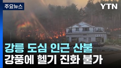 강풍경보 속 강릉 도심 인근서 산불...대응 2단계 / YTN