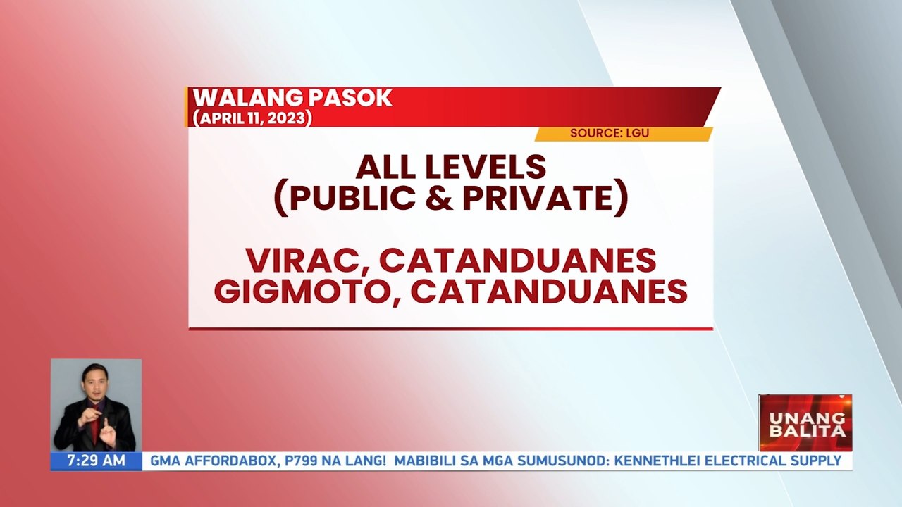 Walang pasok (April 11, 2023) | UB