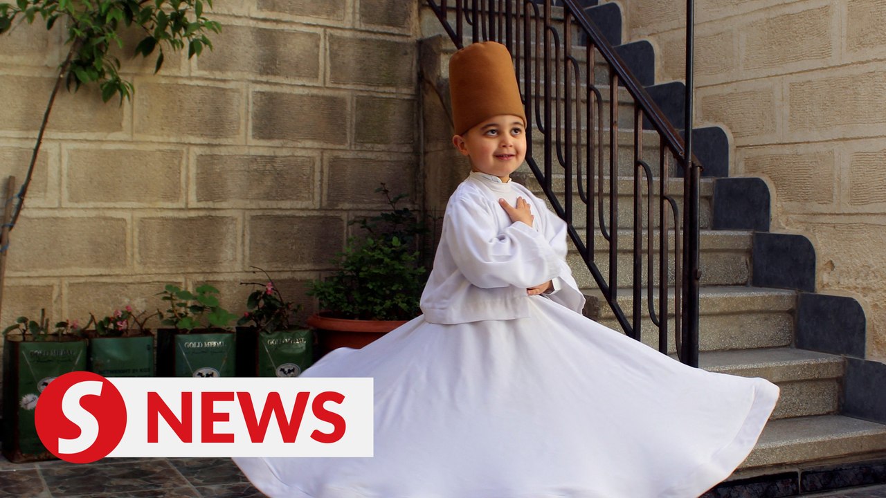 Meet Syria's four-year-old Sufi whirling performer