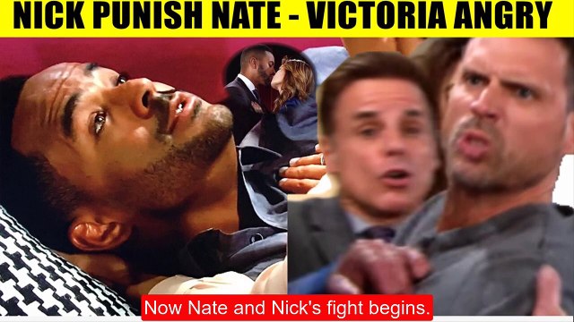 CBS Young And The Restless Spoilers Nick punches Nate when he sees him kissing V