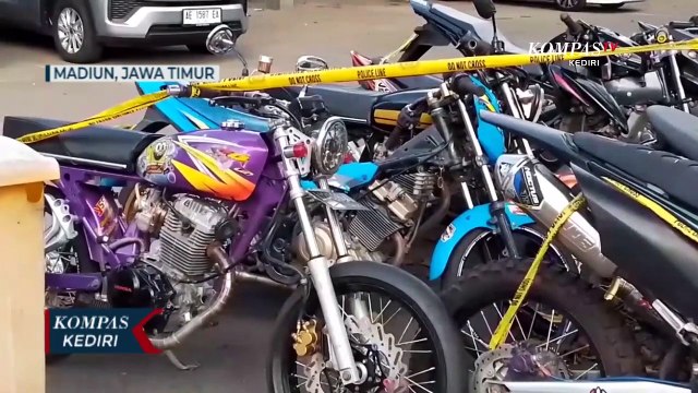 Polisi Bubarkan Aksi Balap Liar di Madiun, 25 Motor Disita!