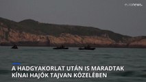 A hadgyakorlat után is maradtak kínai hadihajók a Tajvani-szorosban