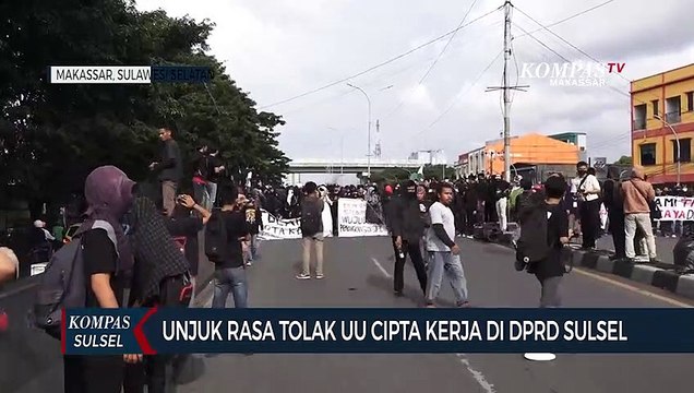 Unjuk Rasa Tolak Uu Cipta Kerja Di Dprd SulSel