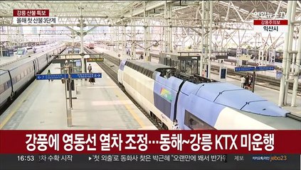강풍에 영동선 열차 조정…동해~강릉 KTX 미운행