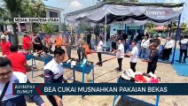 Bea Cukai Musnahkan Ratusan Bal Pakaian dan Sepatu Bekas