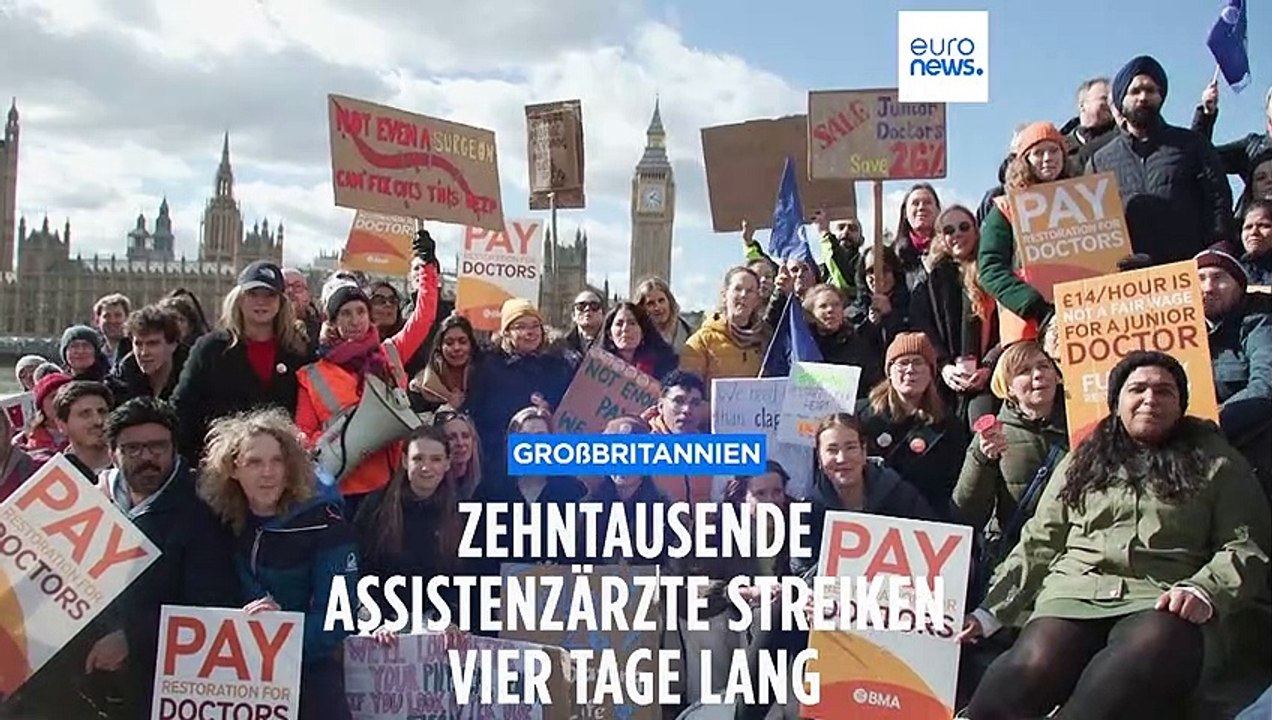 Großbritannien: Zehntausende Assistenzärzte streiken 4 Tage lang