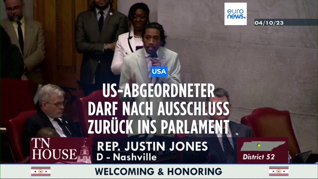 Nach Rauswurf: Schwarzer US-Abgeordneter darf nach Aussschluss zurück ins Parlament in Tennessee