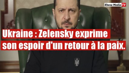 Zelensky parle de la fin de la guerre : «La défaite du mal se rapproche»