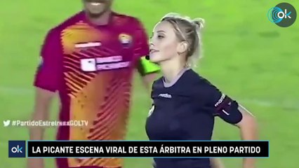 La picante escena viral de esta árbitra en pleno partido
