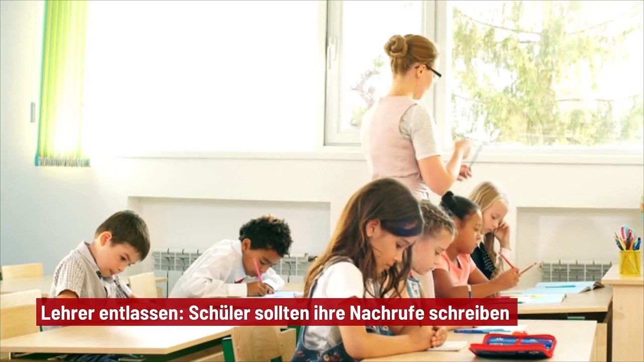Lehrer entlassen: Schüler sollten ihre Nachrufe schreiben