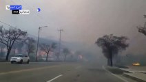 اتساع رقعة حرائق الغابات في غانغ نونغ في كوريا الجنوبية