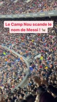 On joue la 10ème minute de jeu lors du Clasico, c'est le moment choisi par les supporters blaugranas pour scander le nom du génie argentin. Messi signera t'il au Barca la saison prochaine ?