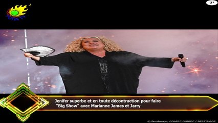 Jenifer superbe et en toute décontraction pour faire  "Big Show" avec Marianne James et Jarry