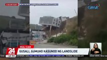 Gusali, gumuho kasunod ng landslide | 24 Oras