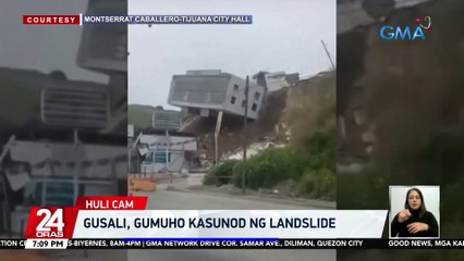 Gusali, gumuho kasunod ng landslide | 24 Oras