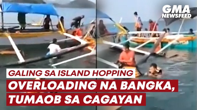Overloading na bangkang galing sa island hopping, tumaob | GMA News Feed