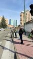 Aparatoso accidente en Burgos en la glorieta Jorge Luis Borges