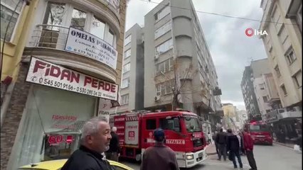 6 katlı iş merkezinde çıkan yangın korkuttu