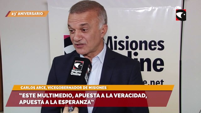 23° Aniversario de Misiones Online | El vicegobernador Carlos Arce reconoció la trayectoria y liderazgo que tiene el portal en el país y en la provincia