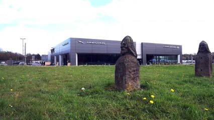 The aftermath of the fire at Preston Jaguar Land Rover dealership