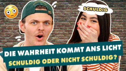 Bist du schuldig oder unschuldig? 🤔 Finde es heraus mit Jasmin und Mathias!