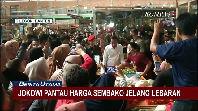 Kunjungi Pasar Kelapa di Cilegon, Jokowi Cek Harga Sembako Jelang Lebaran