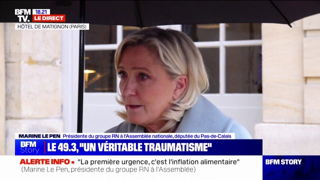 Marine Le Pen: La Première ministre n'a plus le crédit auprès des Français (...) pour pouvoir mener sereinement un gouvernement
