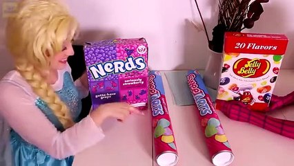 Frozen Elsa Gets Rainbow Hair! w  Spiderman Pink Spidergirl, Candy Prank & Joker! Funny Superheroes