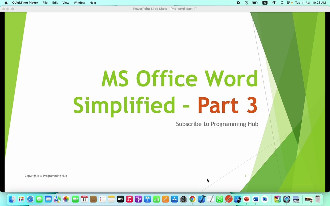 MS Word Insert Tab Simplified | MS Word Explained Part - 3 | Programming Hub