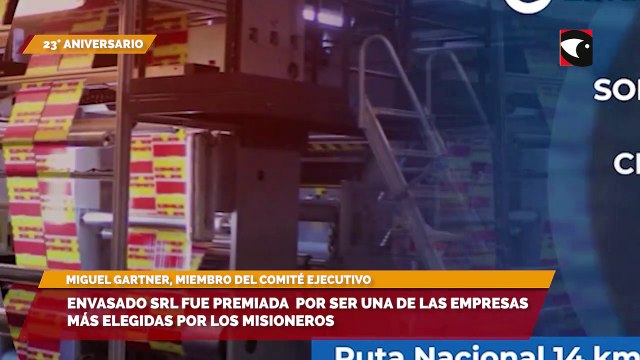 Envasado SRL fue premiada en la gala de Misiones Online por ser una de las empresas más elegidas por los misioneros