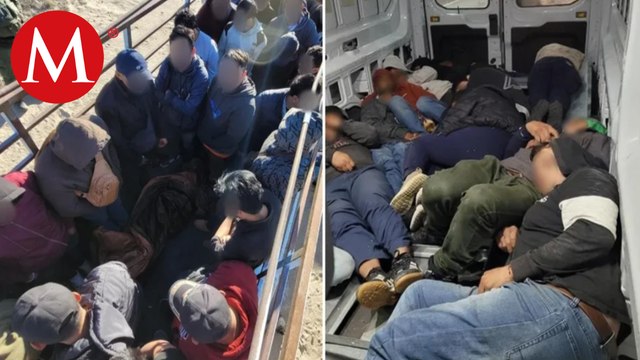 Interceptan 36 migrantes en remolque para caballos y camioneta en EU