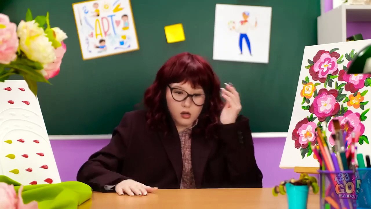 PINK⚡️BLACK ART CHALLENGE - Who Have Best Art Funniest Challenge With Wednesday by 123GO! SCHOOL