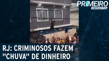 Dinheiro do tráfico criminosos fazem “chuva” de notas em comunidade