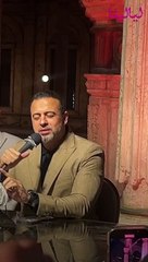 في عقد قران نجلة إبراهيم حسن، مصطفى حسني يدعو للعروسين ويعقد القران