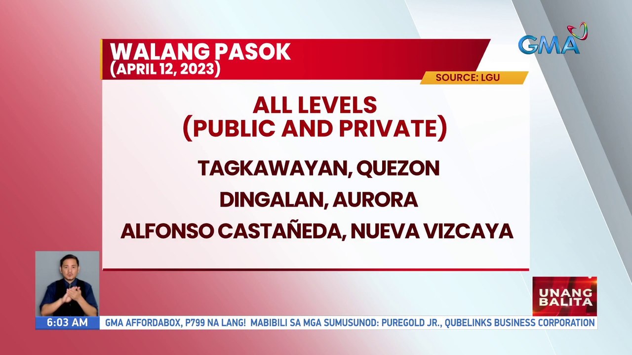 Walang Pasok (April 12, 2023) | UB