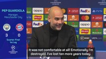 Guardiola feels 'emotionally destroyed' despite 3-0 win over Bayern