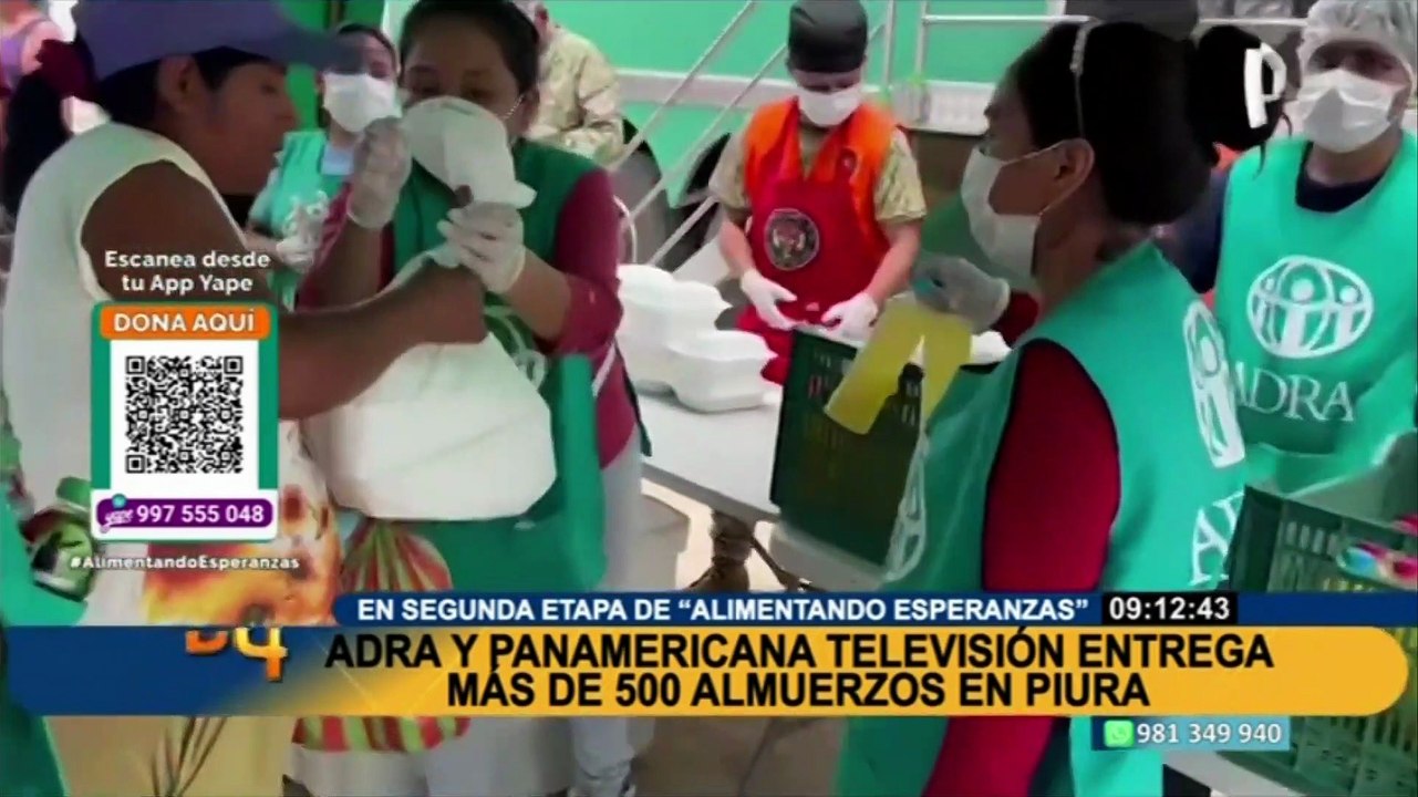 Adra y Panamericana Televisión entregan más de 500 almuerzos a damnificados en Piura