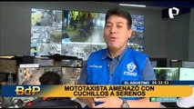 El Agustino: sujeto ataca a serenos con un pico de botella y cuchillos para que no se lleven su moto